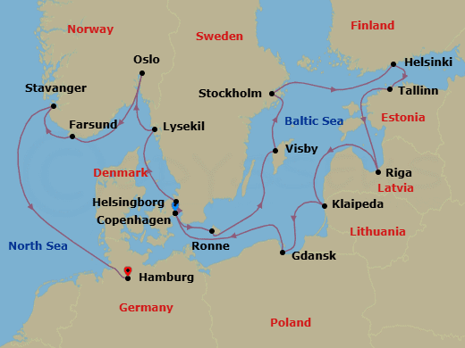Cruise Itinerary Map