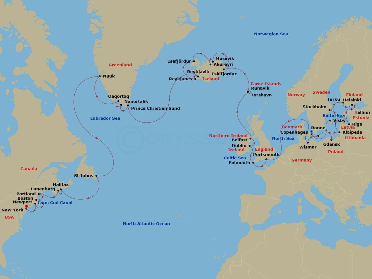 Cruise Itinerary Map