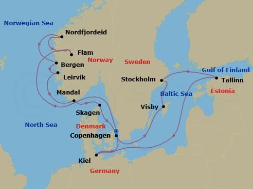 Cruise Itinerary Map