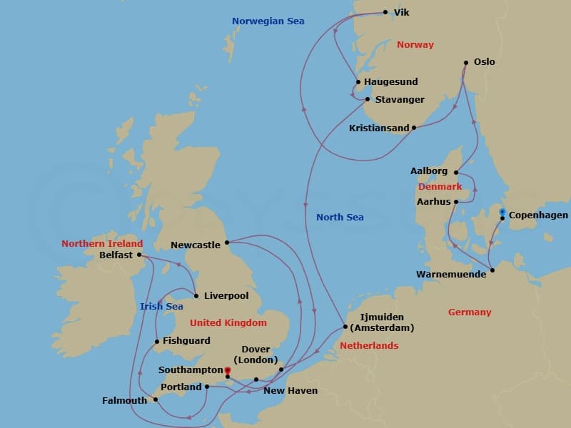 Cruise Itinerary Map