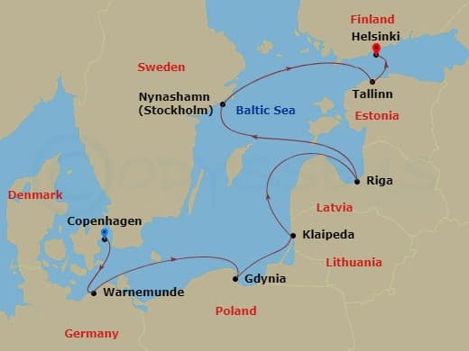 Cruise Itinerary Map