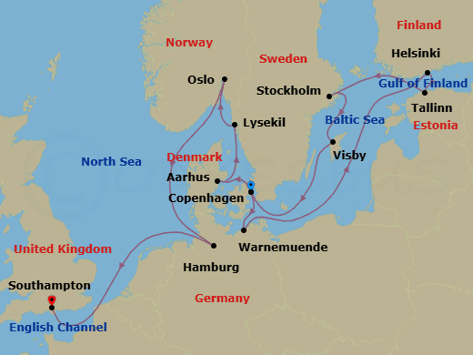 Cruise Itinerary Map