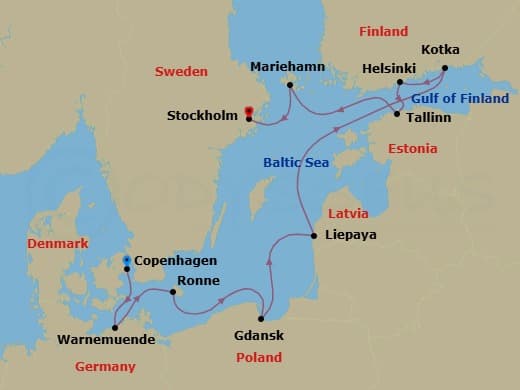 Cruise Itinerary Map