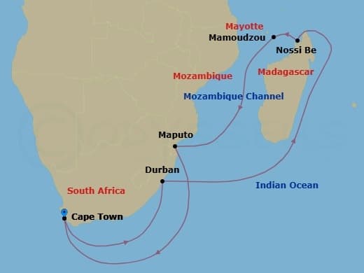 Cruise Itinerary Map