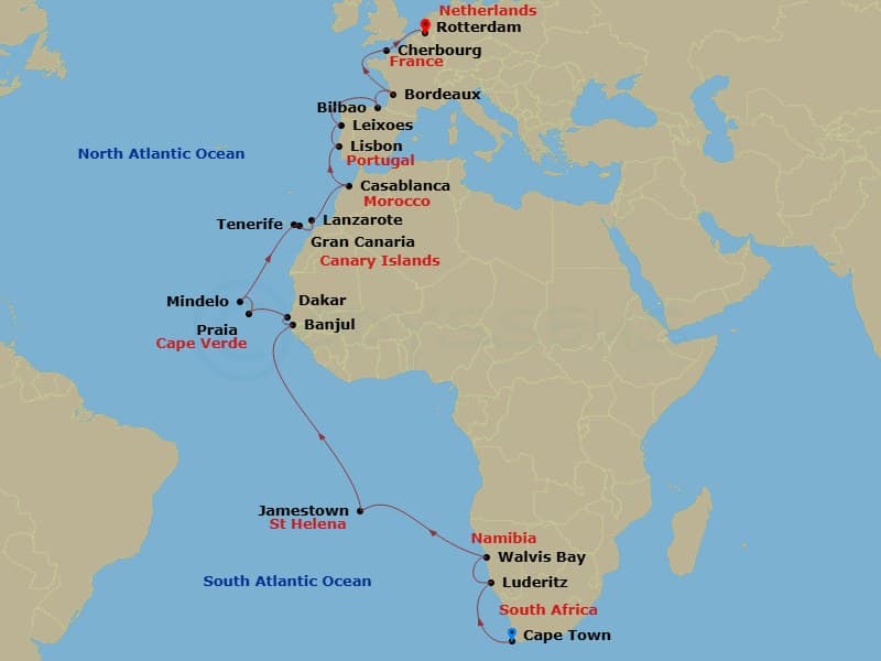Cruise Itinerary Map