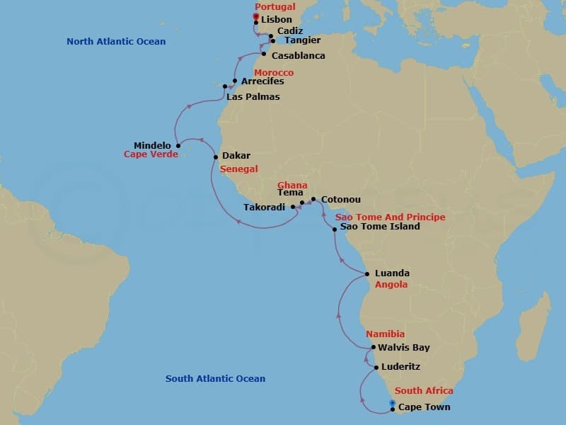 Cruise Itinerary Map