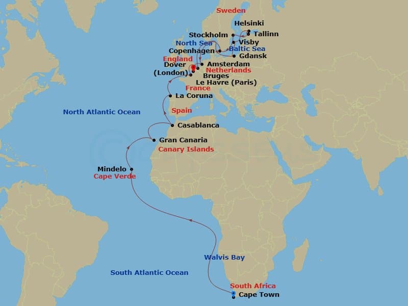 Cruise Itinerary Map