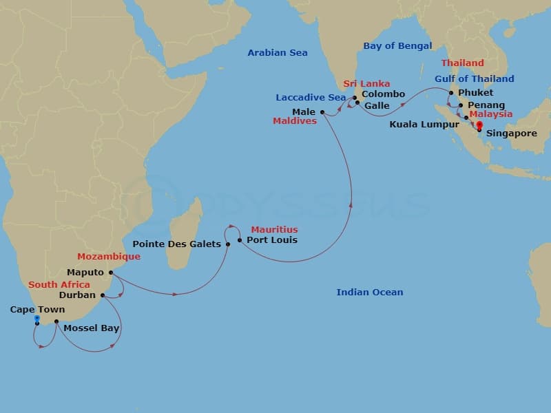 Cruise Itinerary Map