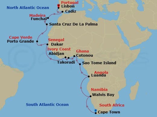 Cruise Itinerary Map