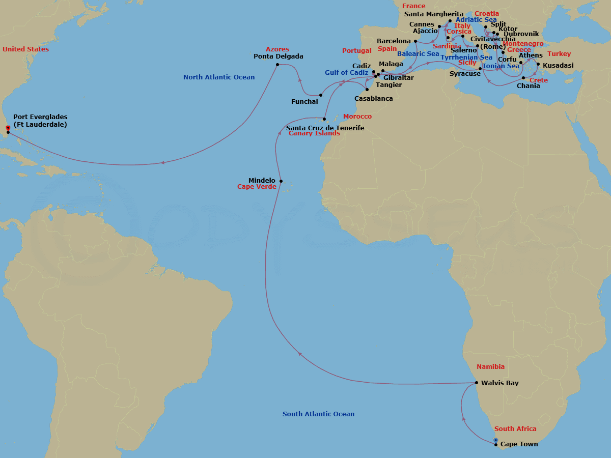 Cruise Itinerary Map
