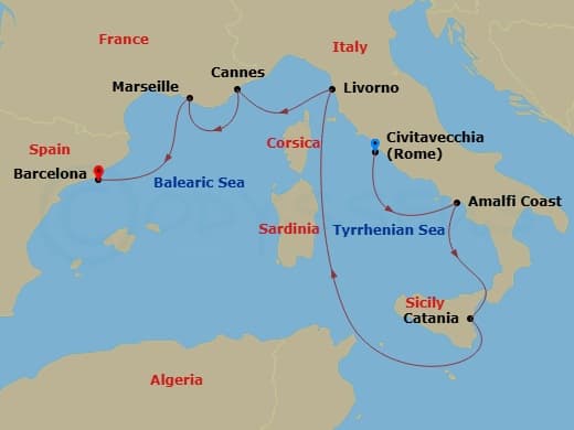 Cruise Itinerary Map