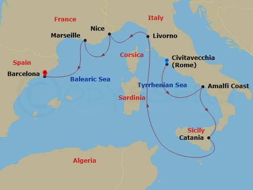 Cruise Itinerary Map
