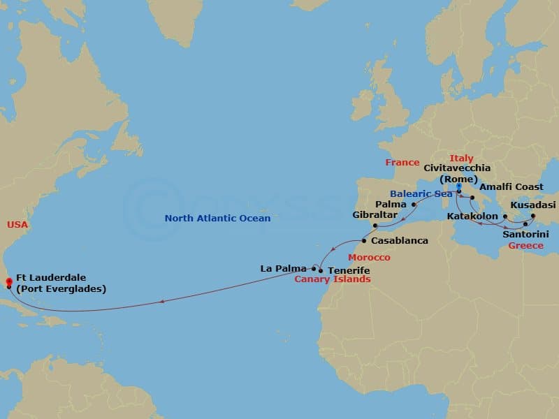 Cruise Itinerary Map