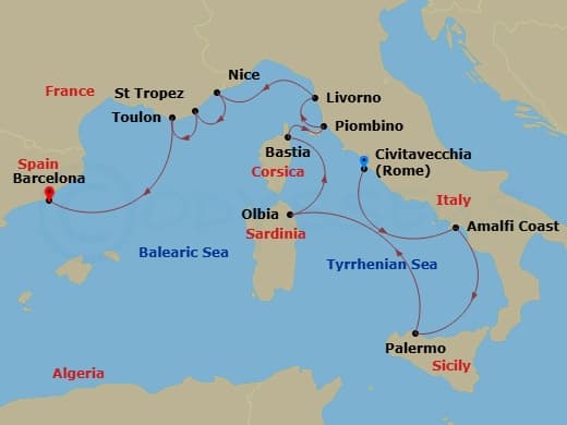 Cruise Itinerary Map
