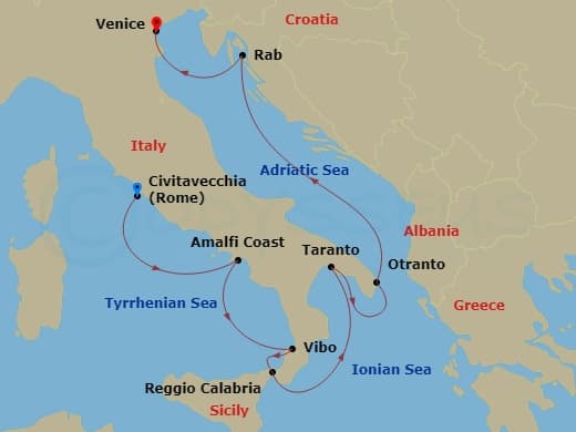 Cruise Itinerary Map