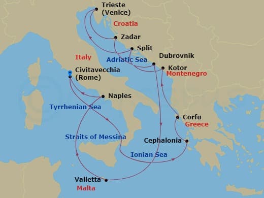 Cruise Itinerary Map