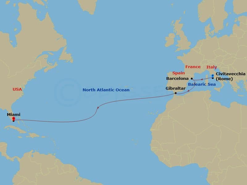 Cruise Itinerary Map