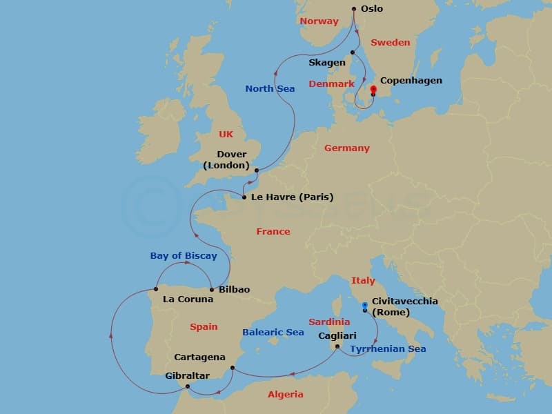 Cruise Itinerary Map