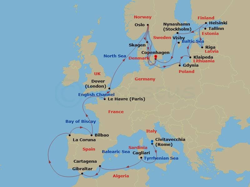 Cruise Itinerary Map