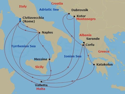 Cruise Itinerary Map
