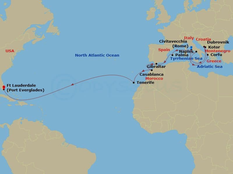 Cruise Itinerary Map