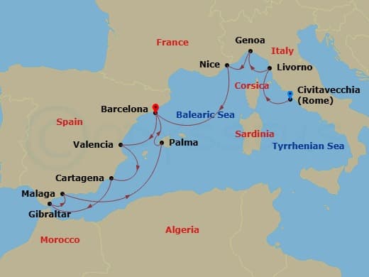 Cruise Itinerary Map
