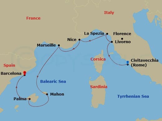 Cruise Itinerary Map