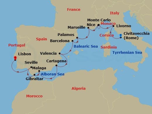 Cruise Itinerary Map