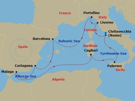 Cruise Itinerary Map