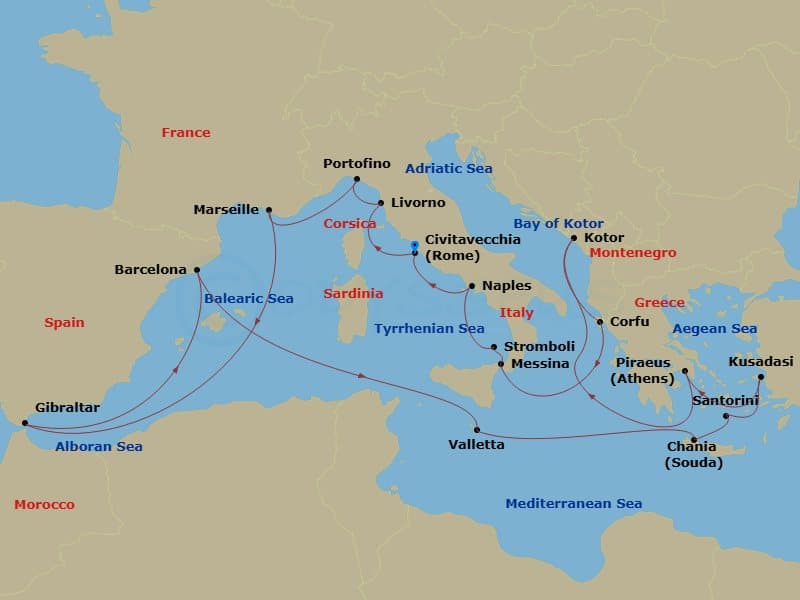 Cruise Itinerary Map