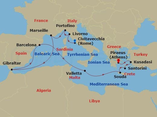Cruise Itinerary Map