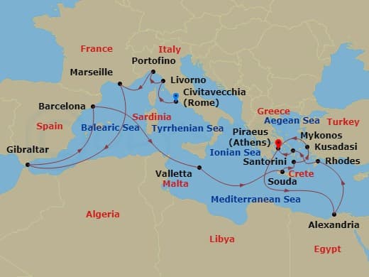 Cruise Itinerary Map