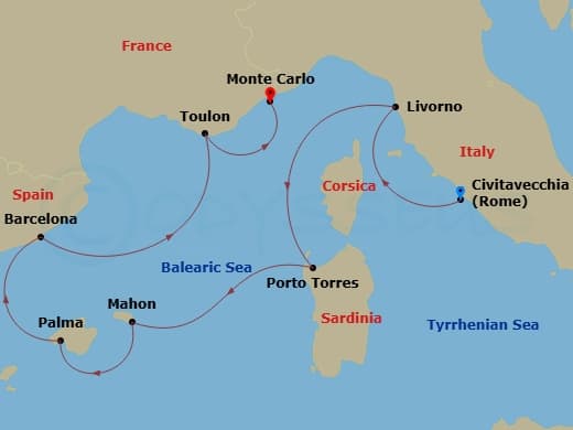 Cruise Itinerary Map