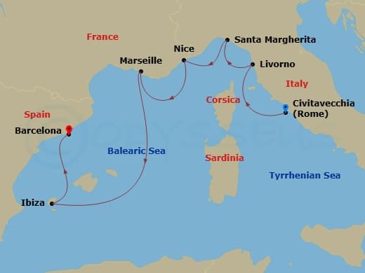 Cruise Itinerary Map