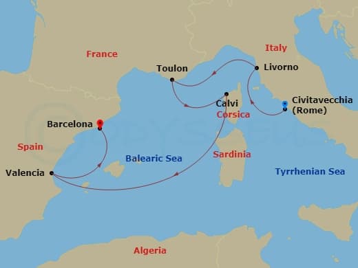 Cruise Itinerary Map