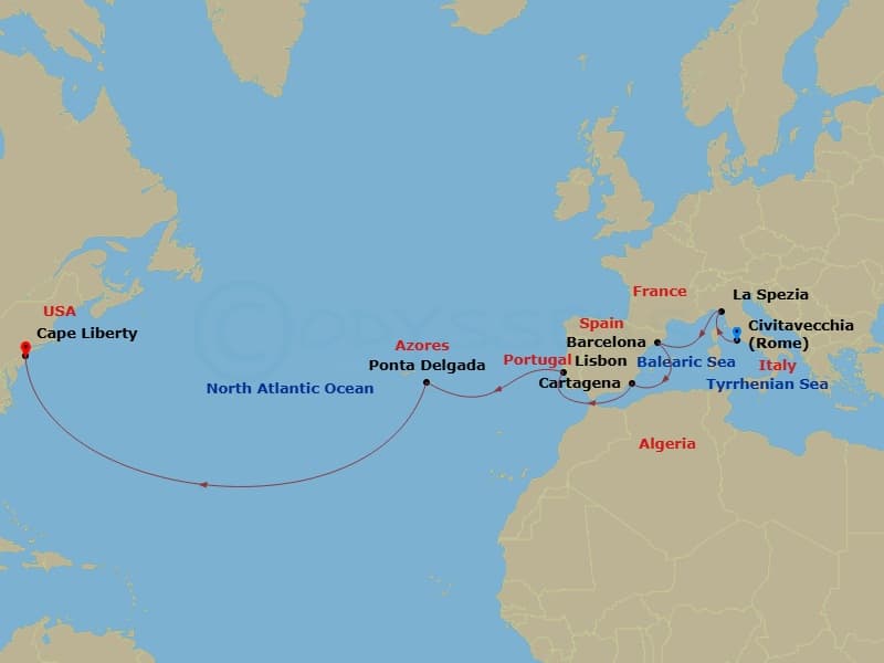 Cruise Itinerary Map