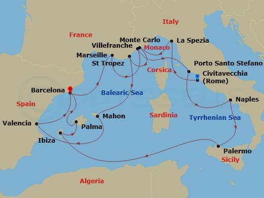 Cruise Itinerary Map
