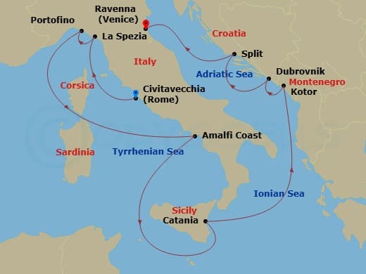 Cruise Itinerary Map