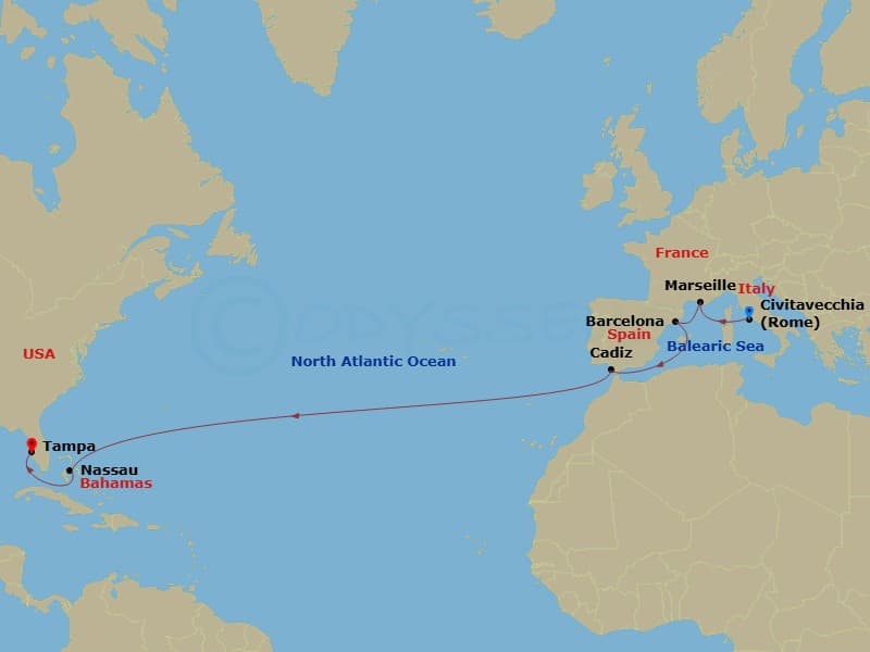 Cruise Itinerary Map