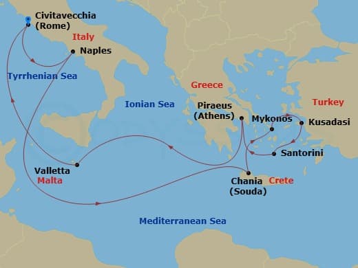 Cruise Itinerary Map