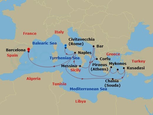 Cruise Itinerary Map