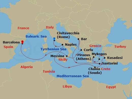Cruise Itinerary Map