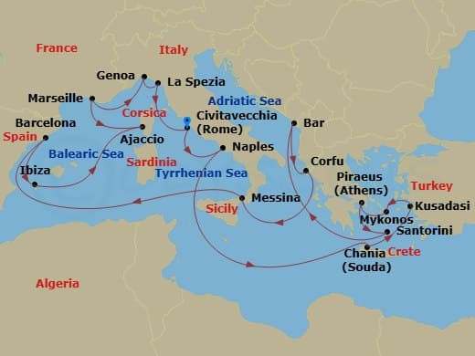 Cruise Itinerary Map