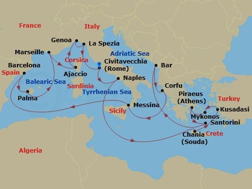 Cruise Itinerary Map