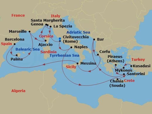 Cruise Itinerary Map