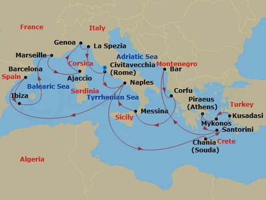Cruise Itinerary Map