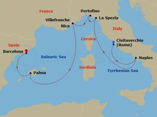 Cruise Itinerary Map