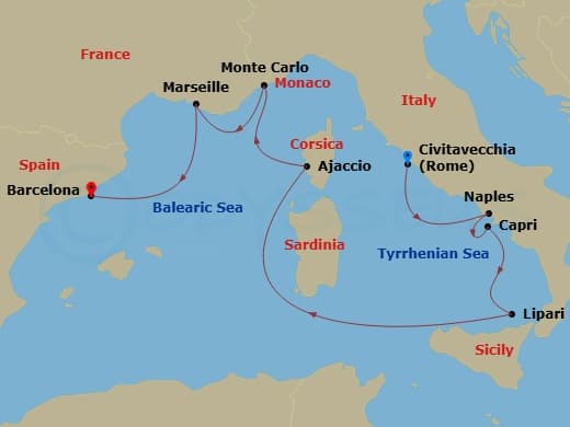 Cruise Itinerary Map