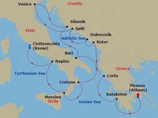 Cruise Itinerary Map