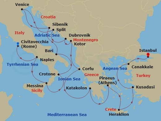 Cruise Itinerary Map
